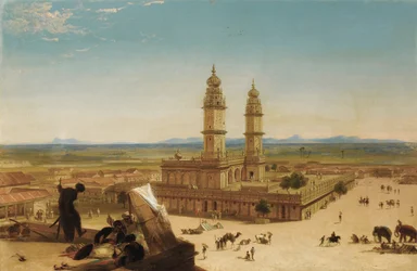 Orientalische Landschaft mit Moschee